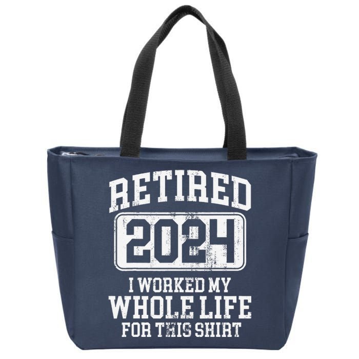 Retired 2024 Retirement Zip Tote Bag