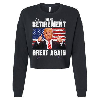 Retired 2025 Retirement 2025 Retiring 2025 Trump Great Again Cropped Pullover Crew
