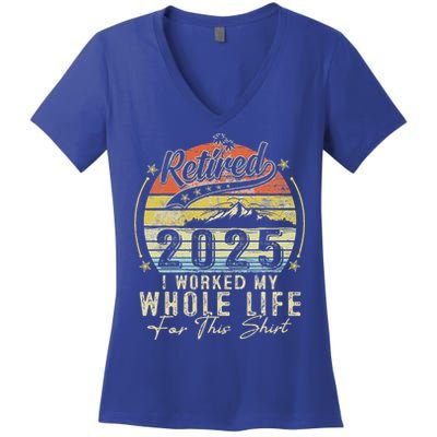Retired 2025 Women's V-Neck T-Shirt