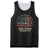 Retirement 2025 Retired Not My Problem Anymore American Flag Mesh Reversible Basketball Jersey Tank