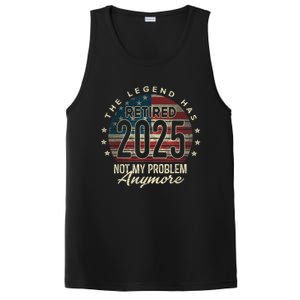 Retirement 2025 Retired Not My Problem Anymore American Flag PosiCharge Competitor Tank