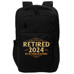 Retired 2024 Retirement Funny Impact Tech Backpack