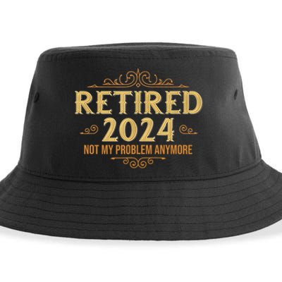 Retired 2024 Retirement Funny Sustainable Bucket Hat