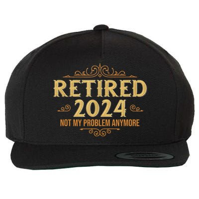 Retired 2024 Retirement Funny Wool Snapback Cap