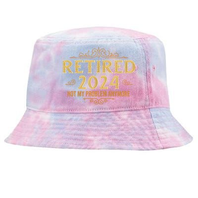 Retired 2024 Retirement Funny Tie-Dyed Bucket Hat