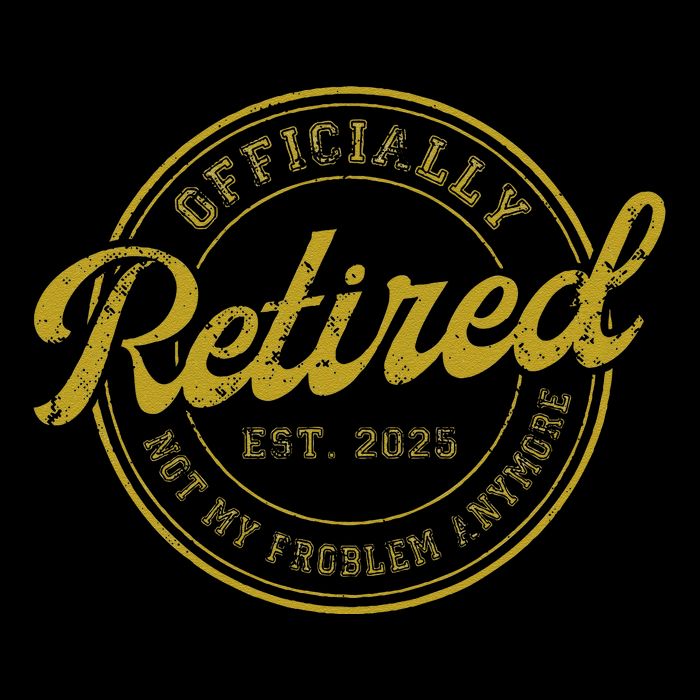 Retirement 2025 Retired 2025 Not My Problem Anymore Vintage Full-Length Apron With Pockets