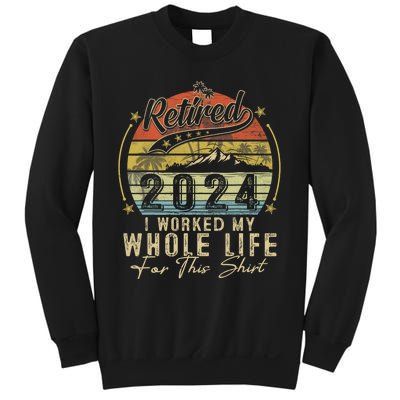 Retired 2024 Retirement Women Humor Sweatshirt