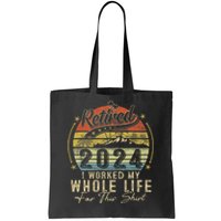 Retired 2024 Retirement Women Humor Tote Bag