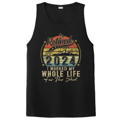 Retired 2024 Retirement Women Humor PosiCharge Competitor Tank