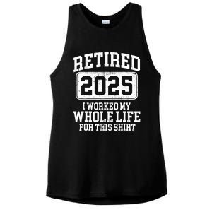 Retired 2025 Retirement For Humor Ladies PosiCharge Tri-Blend Wicking Tank