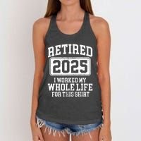 Retired 2025 Retirement For Humor Women's Knotted Racerback Tank