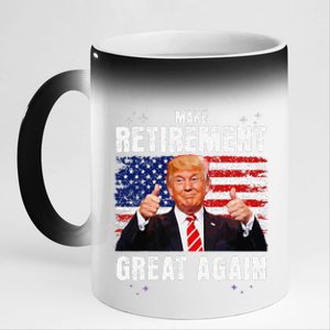 Retired 2025 Retirement 2025 Retiring 2025 Trump Great Again 11oz Black Color Changing Mug