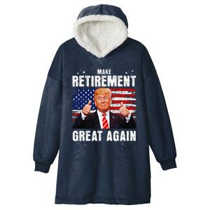 Retired 2025 Retirement 2025 Retiring 2025 Trump Great Again Hooded Wearable Blanket