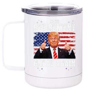 Retired 2025 Retirement 2025 Retiring 2025 Trump Great Again 12 oz Stainless Steel Tumbler Cup