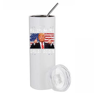 Retired 2025 Retirement 2025 Retiring 2025 Trump Great Again Stainless Steel Tumbler