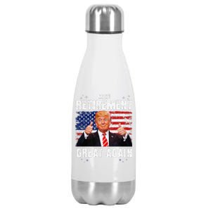 Retired 2025 Retirement 2025 Retiring 2025 Trump Great Again Stainless Steel Insulated Water Bottle