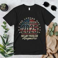Retirement 2025 Retired Not My Problem Anymore American Flag Premium T-Shirt