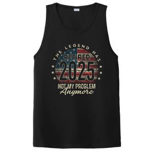 Retirement 2025 Retired Not My Problem Anymore American Flag PosiCharge Competitor Tank