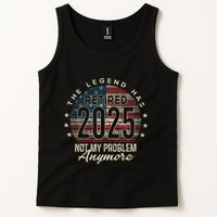 Retirement 2025 Retired Not My Problem Anymore American Flag Tank Top