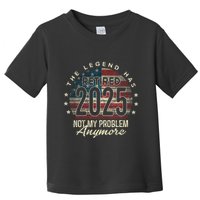 Retirement 2025 Retired Not My Problem Anymore American Flag Toddler T-Shirt