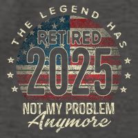 Retirement 2025 Retired Not My Problem Anymore American Flag Vector Backpack
