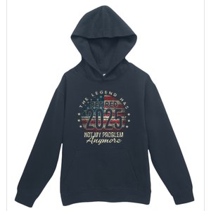 Retirement 2025 Retired Not My Problem Anymore American Flag Urban Pullover Hoodie