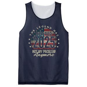 Retirement 2025 Retired Not My Problem Anymore American Flag Mesh Reversible Basketball Jersey Tank