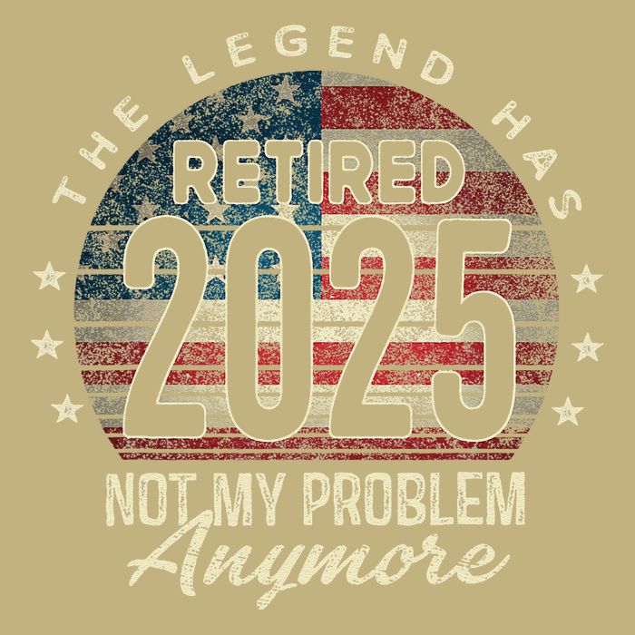 Retirement 2025 Retired Not My Problem Anymore American Flag Sustainable Beanie