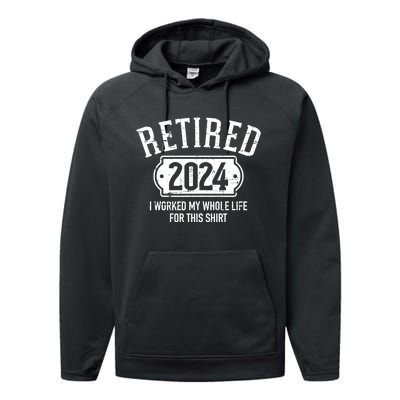 Retired 2024 Retirement Worked Whole Life For This Performance Fleece Hoodie