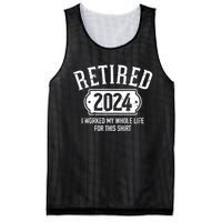 Retired 2024 Retirement Worked Whole Life For This Mesh Reversible Basketball Jersey Tank