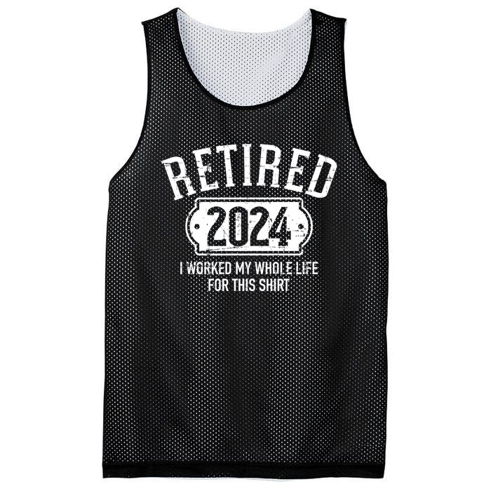 Retired 2024 Retirement Worked Whole Life For This Mesh Reversible Basketball Jersey Tank