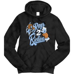 Rags 2 Riches Blue Matching Women Tie Dye Hoodie