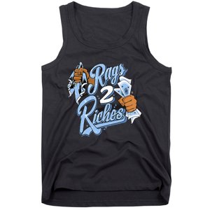 Rags 2 Riches Blue Matching Women Tank Top