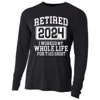 Retired 2024 Retirement Humor Cooling Performance Long Sleeve Crew