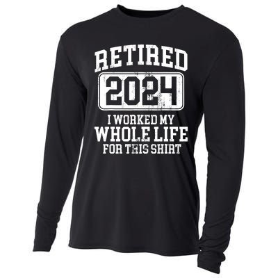 Retired 2024 Retirement Humor Cooling Performance Long Sleeve Crew