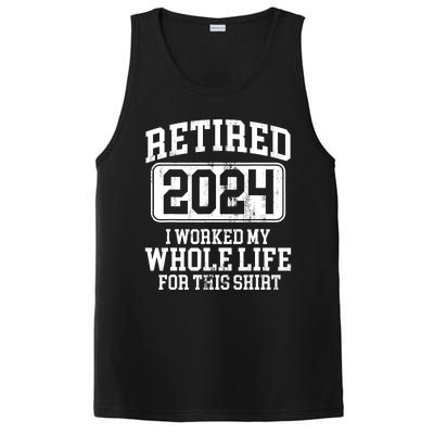 Retired 2024 Retirement Humor PosiCharge Competitor Tank