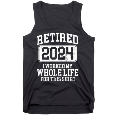 Retired 2024 Retirement Humor Tank Top