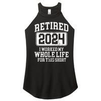 Retired 2024 Retirement Humor Women's Perfect Tri Rocker Tank