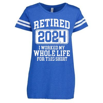 Retired 2024 Retirement Humor Enza Ladies Jersey Football T-Shirt