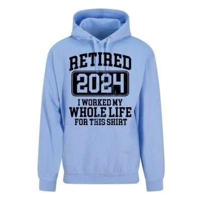 Retired 2024 Retirement Humor Unisex Surf Hoodie