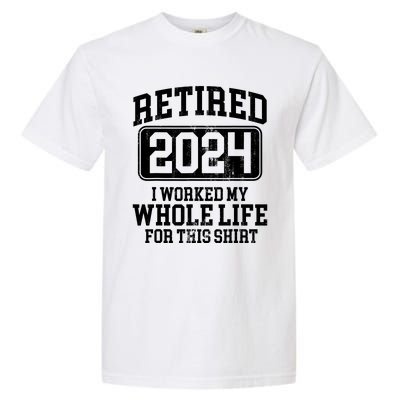 Retired 2024 Retirement Humor Garment-Dyed Heavyweight T-Shirt