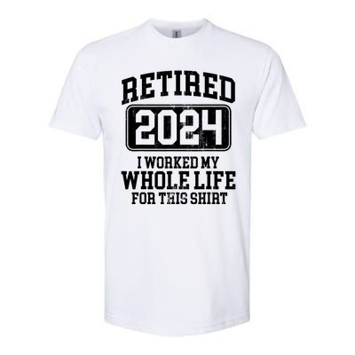 Retired 2024 Retirement Humor Softstyle CVC T-Shirt