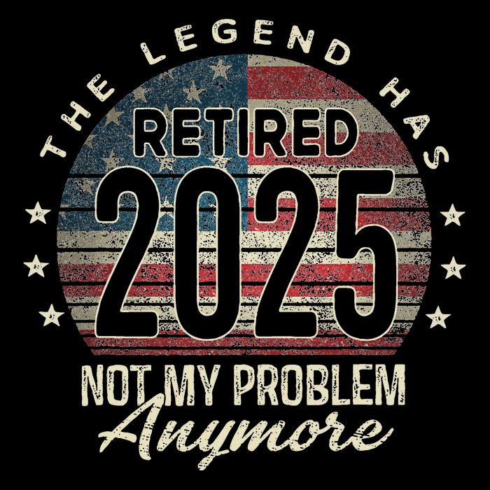 Retirement 2025 Retired Not My Problem Anymore Usa Flag Dad Drawstring Bag