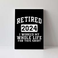 Retired 2024 Retirement Humor Canvas