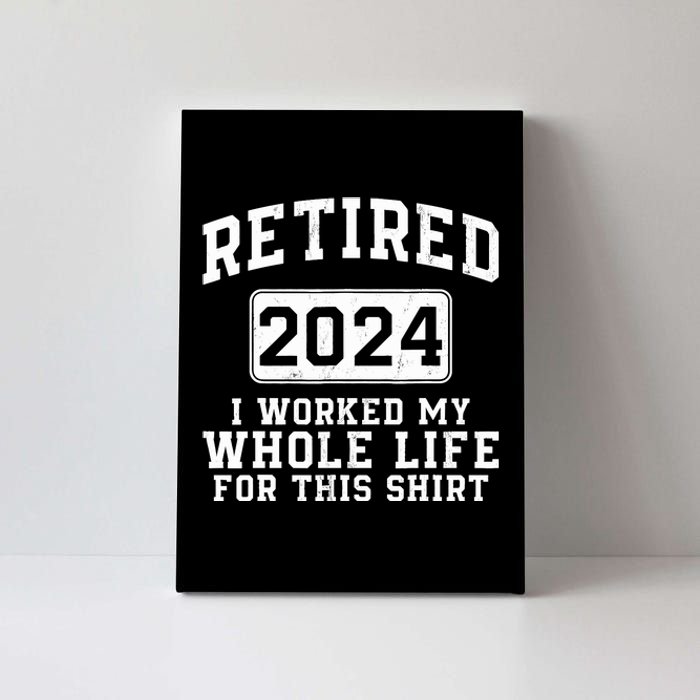 Retired 2024 Retirement Humor Canvas