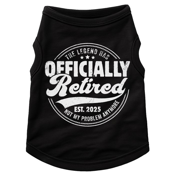 Retirement 2025 Retired 2025 Not My Problem Anymore Vintage Doggie Tank