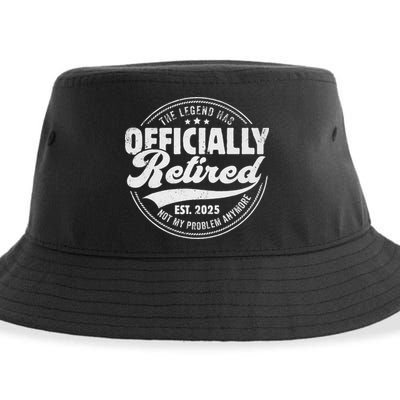 Retirement 2025 Retired 2025 Not My Problem Anymore Vintage Sustainable Bucket Hat