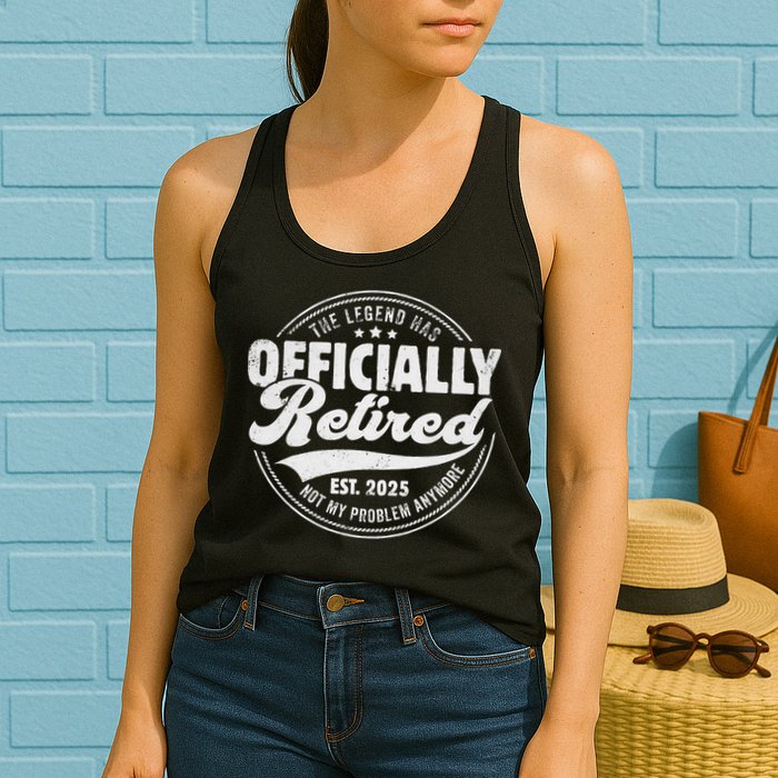 Retirement 2025 Retired 2025 Not My Problem Anymore Vintage Womens Tank Top