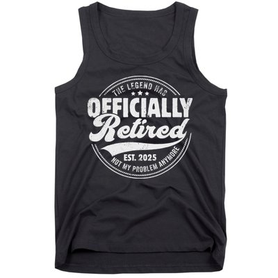 Retirement 2025 Retired 2025 Not My Problem Anymore Vintage Tank Top