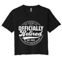 Retirement 2025 Retired 2025 Not My Problem Anymore Vintage Crop Top